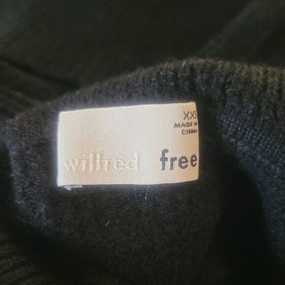 Wilfred Free Merino Wool Ribbed Turtleneck Sweater Size XXS - Picture 4 of 5